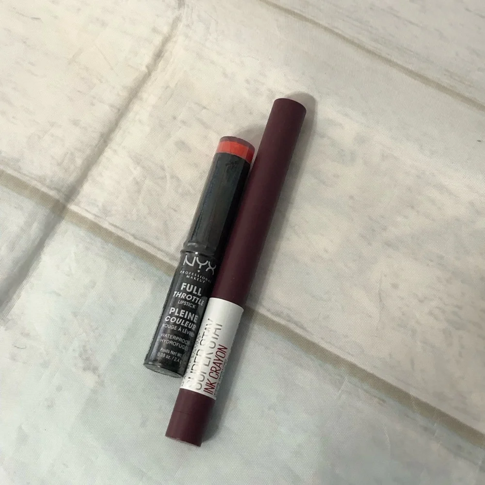 ❌NYX FullThrottle Lipstick FTLS09 Jolt Maybelline S Ink Crayon Lipstick